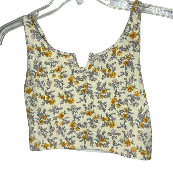 Aeropostale Seriously Soft Seamless Cropped Flowered Top. Size Small. - Picture 1 of 5